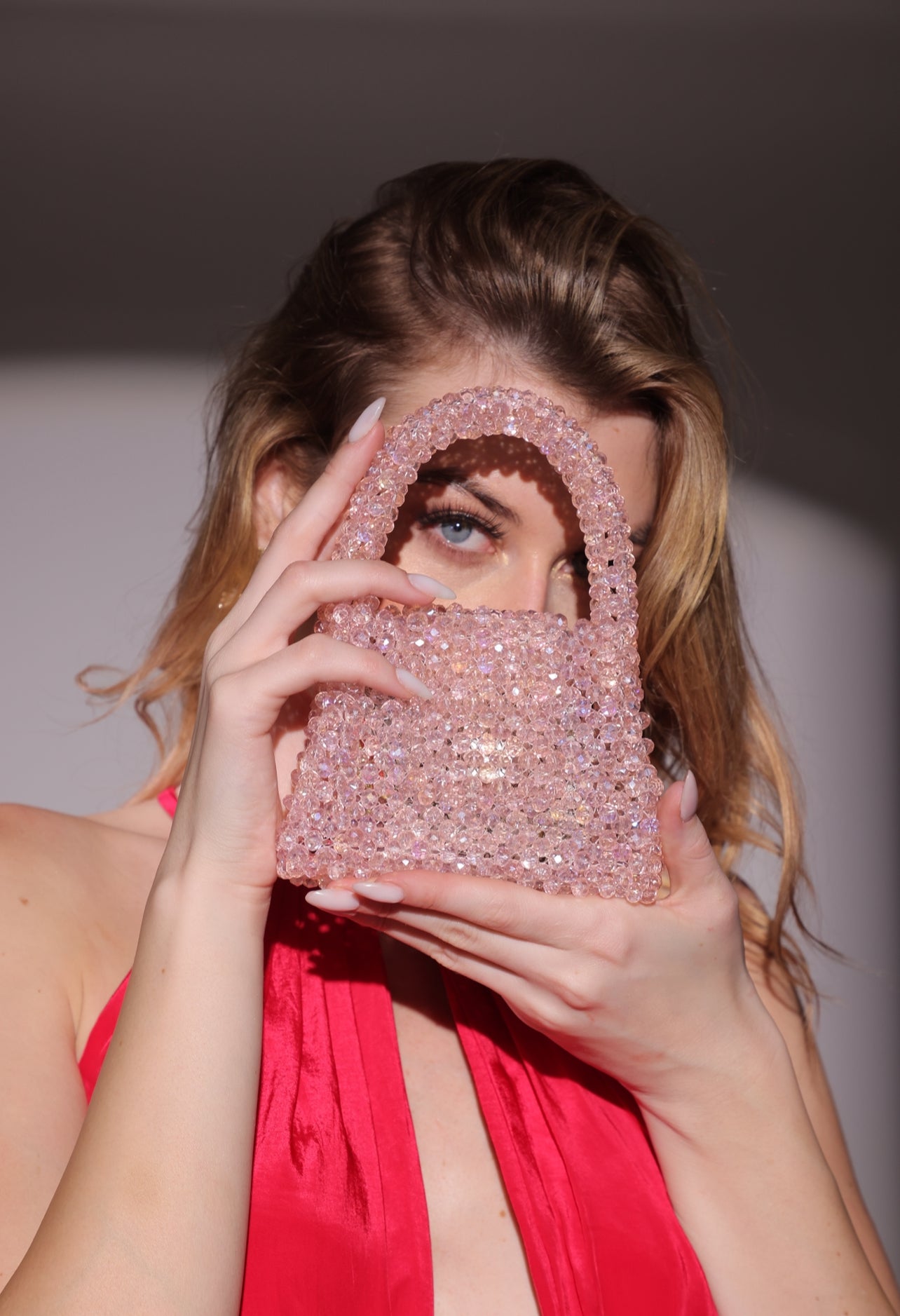 PINK CRYSTAL BAG